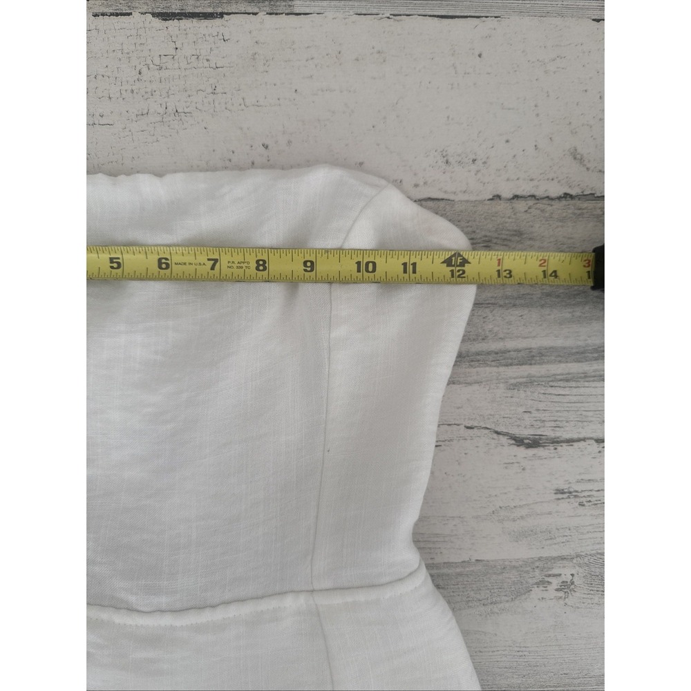 Here Comes The Sun‎ Strapless Romper Medium Women's White Tie back - Picture 7 of 12